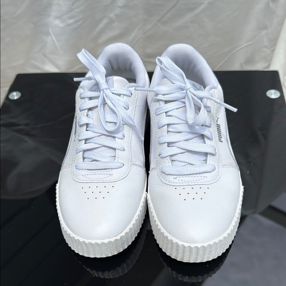 Puma Classic White Lace-Up Sneakers